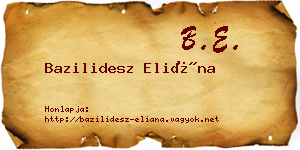 Bazilidesz Eliána névjegykártya